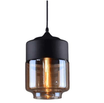 KLIMliving hanglamp cilinder groot Moorea amber glas met metaal