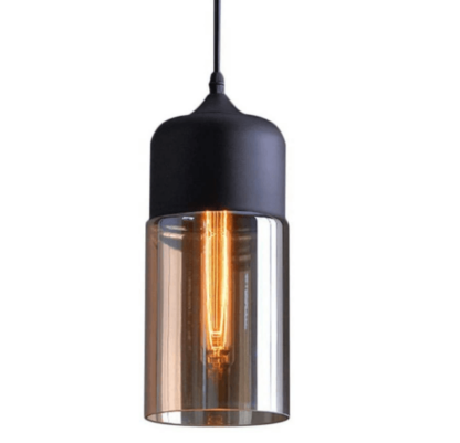 KLIMliving hanglamp cilinder Moorea amber glas met metaal