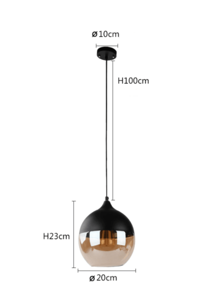 Moorea hanglamp bol met metaal en glas- KLIMliving