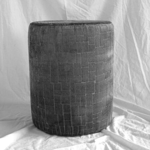 Gestoffeerde poef Nora in bruintinten